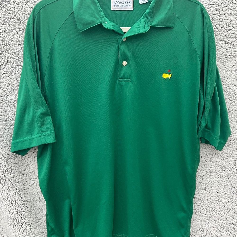 Masters Performance Masters green golf polo shirt.  Size Large